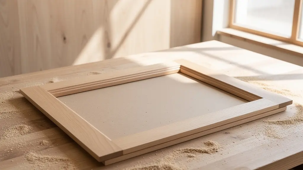 Traditional stile and rail door construction showing floating panel detail